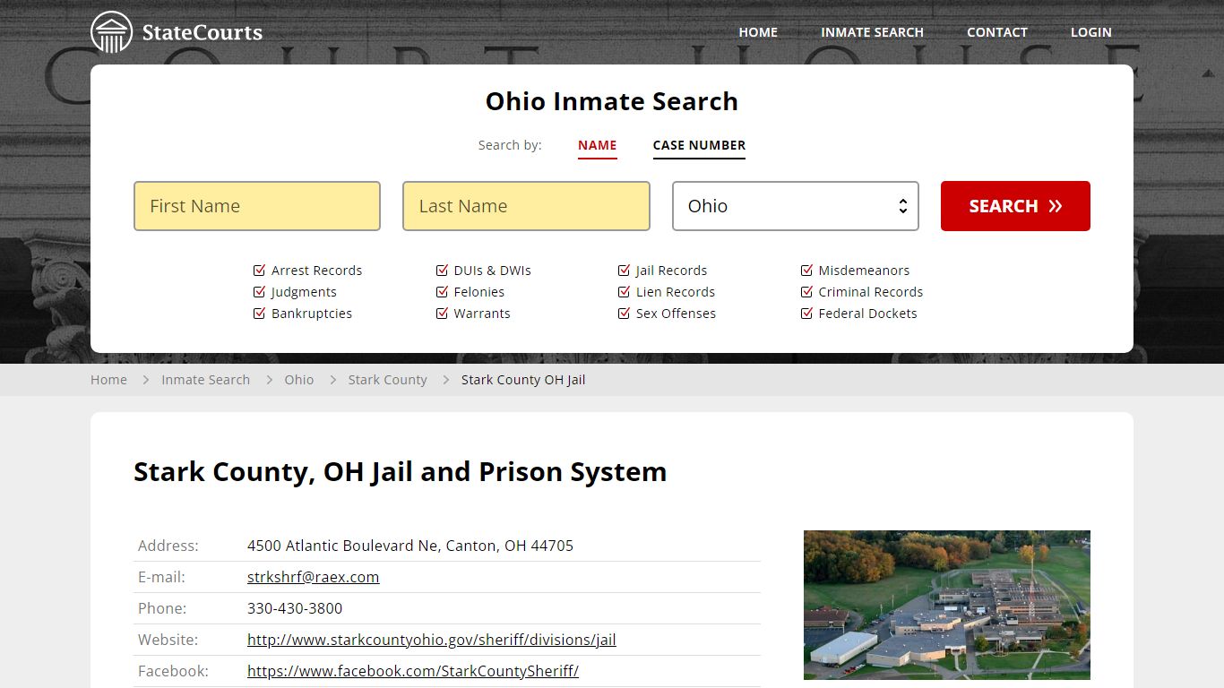 Stark County OH Jail Inmate Records Search, Ohio - StateCourts